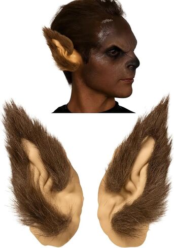 Libima 1 Pair Halloween Werewolf Ears Latex Prosthetics Special Effects Makeup Accessories Werewolf Costume Accessories for Halloween Wolf Cosplay Carnival Party in Saudi Arabia