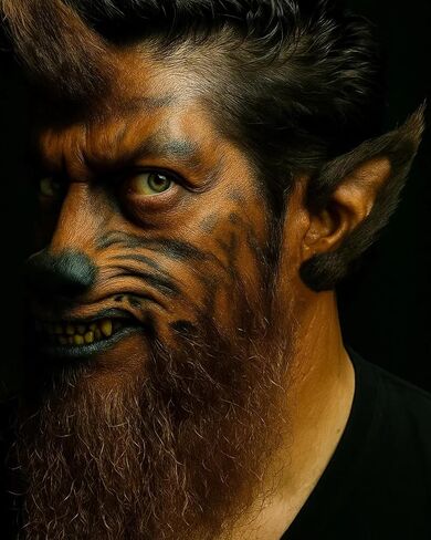 Libima 1 Pair Halloween Werewolf Ears Latex Prosthetics Special Effects Makeup Accessories Werewolf Costume Accessories for Halloween Wolf Cosplay Carnival Party in Saudi Arabia