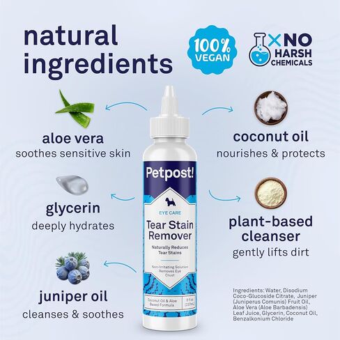 بيتبوست | مشط مزيل البقع الممزقة للكلاب - مشط أسنان فائق النعومة بلطف وفعالية يتخلص من القشور والمخاط والجنك حول الشيه تسو أو المالطي in Kuwait