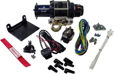 MOTOALLIANCE® Viper 3000lb ATV/UTV Wireless Winch with 50' of Black Synthetic Winch Rope. Waterproof IP67 Rated and Designed in the USA in Saudi Arabia