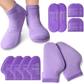 Cold Therapy Socks & Hand Ice Pack Cold Gloves for Chemotherapy Neuropathy, Chemo Care Package for Women Men, Ideal for Plantar Fasciitis, Carpal Tunnel, Arthritis Hand Pain Relief, S/M