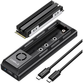 ineo M.2 NVMe SATA SSD 20Gbps Docking Station, 20Gbps External Dockingwith Cooling Fan, M2 PCIe NGFF M Key B+M Key, RTL9220DP [2630]