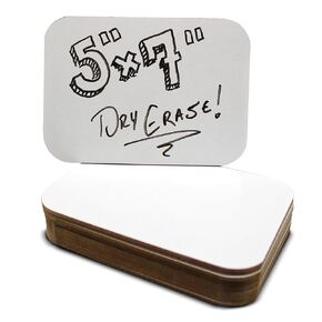 Flipside Products 5" x 7" Dry Erase Boards 12 Pack, Small White Boards, Classroom Pack, Single Sided Lapboard for Class, Reusable for Group Participation