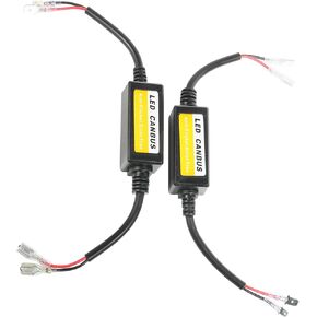 RACOONA LED Headlight Decoder, H13/9008 H1/H3 H11/H8/H9 9006/HB4/9012 Warning Error Decoder Canceller Capacitors Resistor,Car Accessories Anti Flicker Harness for LED Headlight Systems (9006/HB4/9012)