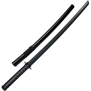 E-BOGU Polypropylene Martial Arts Practice Stick Mokume Style (33") with Black Saya