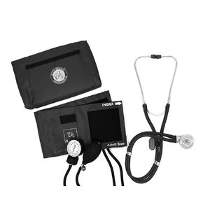 EMI Professional Deluxe Aneroid Sphygmomanometer and Sprague Rappaport Stethoscope Set Kit #330 (Pink)