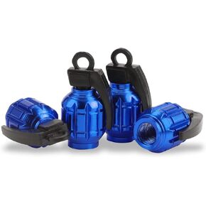 SINGARO Car Tire Valve Stem Cap, Personalized Tire Valve Stem Cap Exterior Accessories, Universal for Car, Truck, SUV, Motorcycle and Bicycle (4PCS Black)