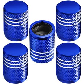 Tire Valve Stem Caps for Car Tire Cap 5 Pack Corrosion Resistant Leak-Proof Premium Alloy American Flag Universal for Car Bike Truck Motorcycle Red
