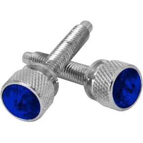 GG Grand General 67141 Chrome Screw w/Blue Crystal for Kenworth Button Head Dash