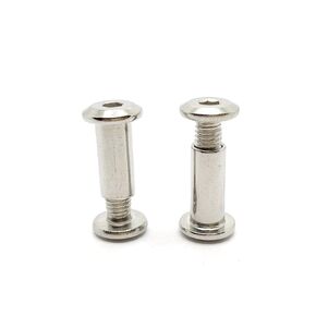 Screw Post Fit for 5/16 inch(8mm) Hole Dia, Male M6x25mm Female 18mm Hex Drive Binding Bolts for Leather Wood Furniture, Stainless Steel Silver 5 Sets