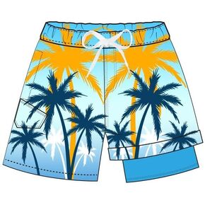 Patgoal Boys Swim Trunks with Compression Liner Boy Stretch Boxers Shorts 2 in 1 Beach Swimsuit Swimming Bathing Suit