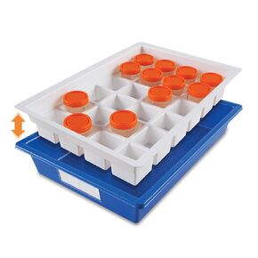 Heathrow Scientific Urine Sample Collection Tray, Holds 24 Specimen Cups, Lightweight, Stackable
