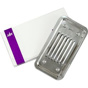 Laboratory Supplies Tray– 21 cm Stainless Steel Instrument Tray for Lab, Clinic, Tattoo and Beauty Tools – Ideal Kitchen Serving Tray and Dishwasher Safe Bathroom Organizer