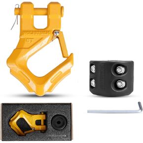 WOLFSTORM 4’’ x 30' Heavy Duty Tow Strap Trailer Winch Strap Recovery Strap W/ 2 Universal D-Ring Shackles - Break Strength 41800 LBS Emergency Off Road Rescue Accessories for Towing (Orange+Black)