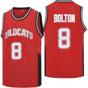Mens Wildcats High School Basketball Jersey #14 Troy Bolton Jersey #8 Chad Danforth Shirt Jersey Red S-XXL