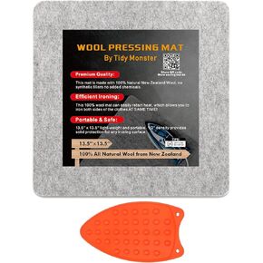 Wool Pressing Mat for Quilting, 100% Wool from New Zealand, Portable Felted Wool Ironing Mat Pad Blanket for Quilter, Sewing, Quilting Supplies and Notions 15''x12'' in Kuwait