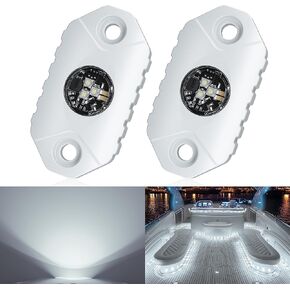 LED Boat Interior Lights Marine Deck Cockpit Courtesy Light IP68 Waterproof Boat Lighting 9-36V for Yacht, Kayak, Sailboat, Fishing, Pontoon, Pool (Blue)