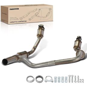 A-Premium Front Catalytic Converter Kit Direct-Fit Compatible with Jeep JK Series Wrangler 2007 2008 2009 3.8L, EPA Compliant, Replace# 52059930AH