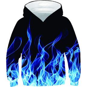 TUONROAD Boys Girls Hoodies 3D Printed Cool Hooded Lightweight 6-16T Hooded Pullover Sweatshirt for Kids