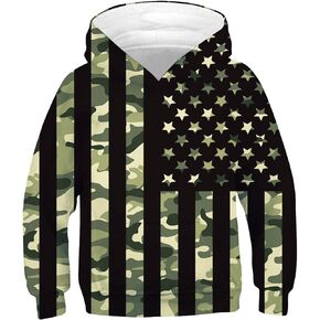 TUONROAD Boys Girls Hoodies 3D Printed Cool Hooded Lightweight 6-16T Hooded Pullover Sweatshirt for Kids