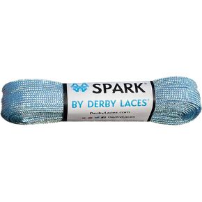 Derby Laces Sky Blue Spark Shoelace for Shoes, Skates, Boots, Roller Derby, Hockey and Ice Skates