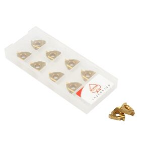 10 Pcs 16ER AG60 Indexable Threading Carbide Insert Tin Coated, Industrial CNC Lathe Tools 16ER AG60