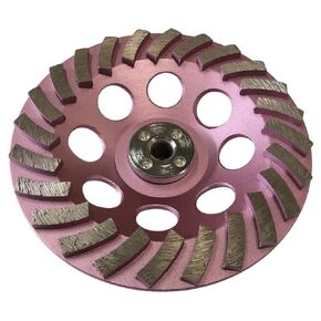 7" Anti-Vibration Grinding Diamond Cup Wheels for Concrete and Masonry, 30/40 Grit, 5/8" - 11 Threaded Arbor