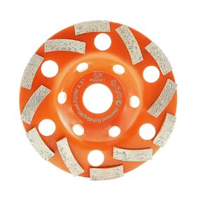 Concrete Diamond Grinding Cup Wheel,BRSCHNITT 7 inch Angle Grinder Diamond Double Row Cutting Wheel for Grinding/Polishing/Cleaning Surface Grinding Granite, Concrete,Stone,Cement,Marble,Rock (180mm)
