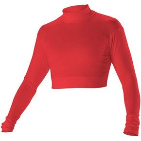 Alleson Cheer Midriff Top, Red, Youth Small