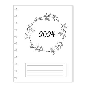 2024 Monthly Planner Calendar Refills fits 11-Disc (8.5 x 11 inches) Planners Such as; TUL Letter, Big Happy Planner, Staples ARC Notebook, Levenger Circa, NOTIQ Letra, Marta Stewart (Cat)