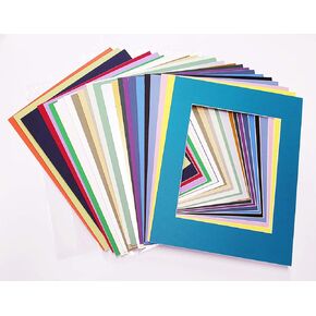 4x6 Mat for 5x7 Frame - Precut Mat Board Acid-Free Mixed Colors 4x6 Photo Matte Made to Fit a 5x7 Picture Frame, Premium Matboard for Family Photos, Show Kits, Art, Picture Framing, Pack of 25 Mats