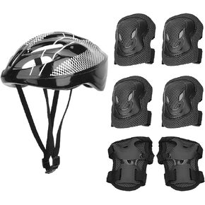 7pcs Adult Roller Skating Protection Gear Set, Knee Pads + Elbow Pads + Gloves + Helmet