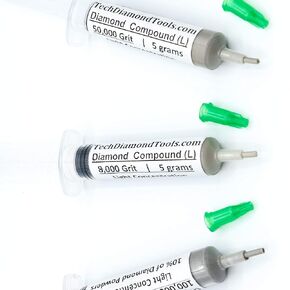 TechDiamondTools Kit of 3 Diamond Polishing Compound Polishing Paste 4000 8000 50000 Grit for Marble Glass Metal Rock Jewelry Resin Silver Gemstone with 10% of Diamond Powder USA Made