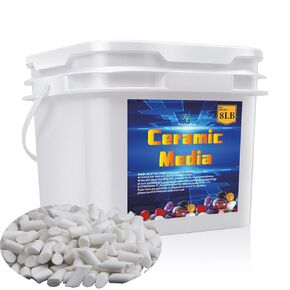 8 LBS 3/16" X 3/8" Rock Tumbling Ceramic Filler Media Non-Abrasive Ceramic Pellets for All Type Tumblers