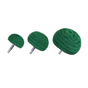 6Pcs Dome Mounted Sanding Mop Polishing Pad Nylon Fiber Buffing Wheel 180Grit and 320Grit Mix (Red and Green Mix)
