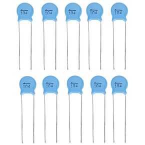 50Pcs Ceramic Capacitor, 1000V 104M 0.1uF 100nF High Voltage Disc Ceramic Capacitors Assortment Kit Ceramic Chip Capacitor
