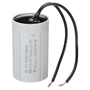 PATIKIL CBB60 7uF Running Capacitor, AC 450V 2 Wires 50/60Hz Cylinder 60x35mm for Water Pumps, Washing Machines Motor Start
