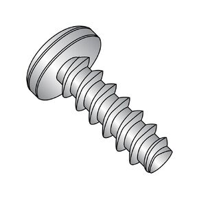 Small Parts 0606LPP410 410 Stainless Steel Thread Rolling Screw for Plastic, Passivated Finish, Pan Head, Phillips Drive, #6-19 Thread Size, 3/8" Length (Pack of 50)