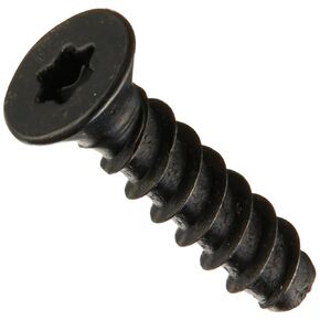 Small Parts 0408LTFB Steel Thread Rolling Screw for Plastic, Black Oxide Finish, 82 Degree Flat Head, Star Drive, #4-20 Thread Size, 1/2" Length (Pack of 100)