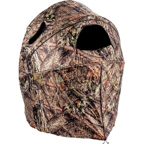 Ameristep Hunting Lightweight Portable Ultra-Compact Easy-Setup 1-Person Tent Chair Ground Blind, Mossy Oak Break-Up Country