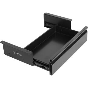 VIVO 16 inch Under Desk Mounted Sliding Pull-out Drawer without Shell for Office Desk, Storage Organizer for Sit Stand Workstation, Black, DESK-AC03A-B