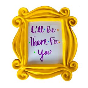 11.5 in Friends Frame Whiteboard/Yellow Peephole Door Frame/Home Decor/Themed Wedding/Monica Frame