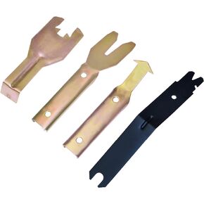 EWK 4 Pcs Metal Trim Removal Tool Set, Car Door Panel Clip Puller, Audio Board, Windows Pry Kit