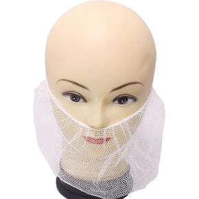 300 Pieces Disposable Nylon Honeycomb Royal Beard Protector nets, Latex Free (Black)