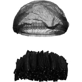ABC Disposable Mob Cap 21 Inches. Pack of 100 Polypropylene Black Disposable Bouffant Caps Medical. Bouffant Hair Nets Food Service Disposable. Disposable Hair Cap for Beauty and Tattoo Salons