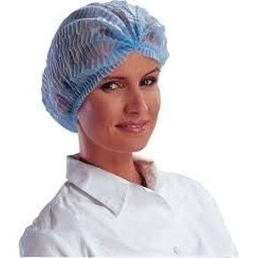 Disposable Cap, Hair Net Cap,100pcs, Elastic caps Free Size, for Beauty, Kitchen, Cooking, Hospital - 18 inch Blue in Kuwait