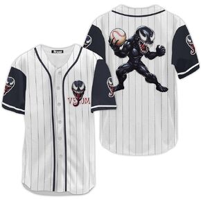Symbiotic Spider Eddie Brock Baseball Jersey Shirt, Superhero Baseball Jersey, Super Villain Baseball Shirt
