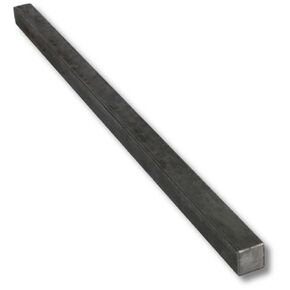 1" x 1" x 12" Square Steel Key Stock (Bar), Precision Key Stock, Cold-Drawn Steel Bar, Undersized - Plain Finish
