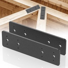 4 Pcs Flush Inside 45-Degree Angle Bracket, 3" Width & Thickness 3 mm Heavy Duty Connector Brace,45 Degree Steel Flat Plate Pergola Bracket,Knee Brace Bracket,Inside Joint for Butt-Join Post and Beam