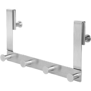 JSVER Extended Shower Door Hooks Over Door Hooks for Bathroom Frameless Glass Shower Door, Towel Hooks